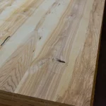 Edge of ash wall panel, knots heartwood, 19 mm, 2800x1033