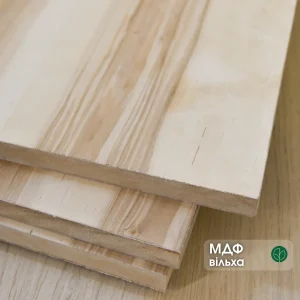 Wall panels, alder heartwood, 19 mm, 2800x1033 mm — stack in the warehouse