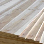 Wall panels, alder heartwood, 19 mm, 2800x1033 mm — panel edge view