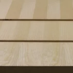 Surface of veneered MDF boards with white ash pattern
