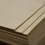 Texture of Sawn Ash Veneer white on 6 mm MDF board