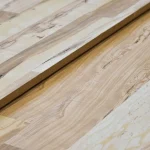 Ash wall panel, parquet knots, 19 mm, 1033x2800, close-up