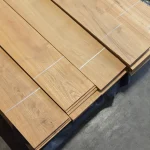 Top view of 4.5 mm sawn acacia veneer packs