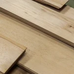 Surface of sawn beech lamellas 2.5 mm thick.