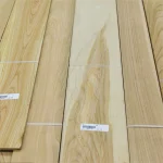 Detailed view of natural cherry wood grain pattern