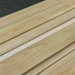 Laid out sheets of sawn cherry veneer at an angle