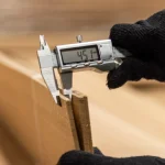Measuring the thickness of oak sawn veneer with a caliper — 4.5 mm