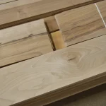 Texture and grain pattern of sawn European Walnut veneer