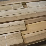 Variety of patterns and knots in sawn European Walnut veneer