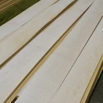 Pack of sawn maple veneer 2.5 mm, top-angle view