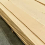 Stack of sawn alder veneer lamellas at WoodWay Expert warehouse