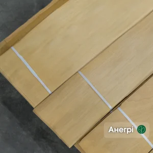 Packs of natural sliced Anegre veneer 0.6 mm first grade
