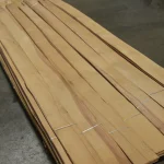 Long sheets of natural sliced beech veneer 2.1-2.75 m long.
