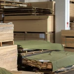 Warehouse of wood panels and natural veneer at WoodWay Expert