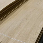 Texture of natural sliced oak veneer extra grade with distinct wood grain