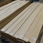 Pack of natural sliced oak veneer at the WoodWay Expert warehouse