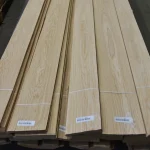 Labeled packs of natural sliced oak veneer in the warehouse