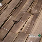 Bundles of natural sliced American Walnut veneer 0.6 mm 2nd grade