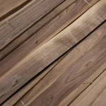 Texture and natural grain pattern of sliced American Walnut veneer