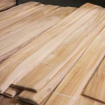 Laid out sheets of grade 1 natural sliced elm veneer