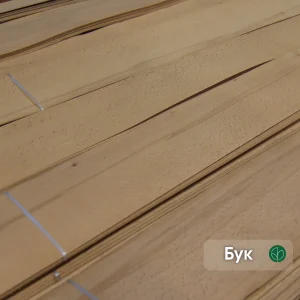 Натуральний струганий шпон бука завтовшки 0.6 мм у пачках із маркуванням