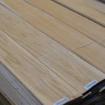 Barcodes and labels on packs of sawn oak veneer 2.5 mm.