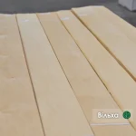 Sheets of natural sliced alder veneer 2.5 mm thick in a bundle