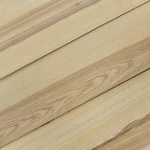 Detailed view of the grain and fibers of sliced olive ash veneer