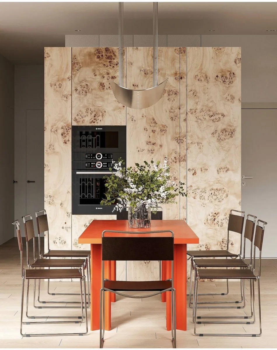 Wall panels — Burr Poplar Sawn Veneer